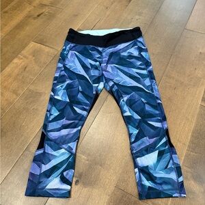 Black, purple, and blue Lululemon prism leggings size 8